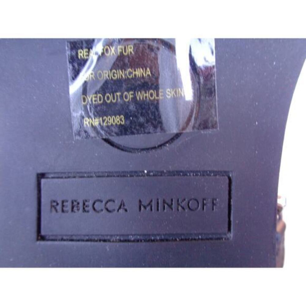 Rebecca Minkoff‎ Jaylin Black Leather Boot With Rainbow Fur Womens Size 6.5 - Picture 8 of 8